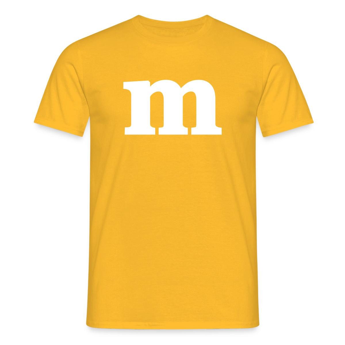 T-Shirt Buchstabe M Kostüm Karneval Fasching Gruppen Männer T-Shirt
