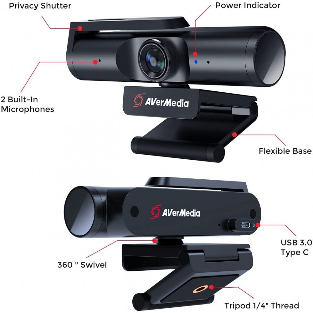 Avermedia - Live Stream Webcam Webcam Cam - schwarz 513