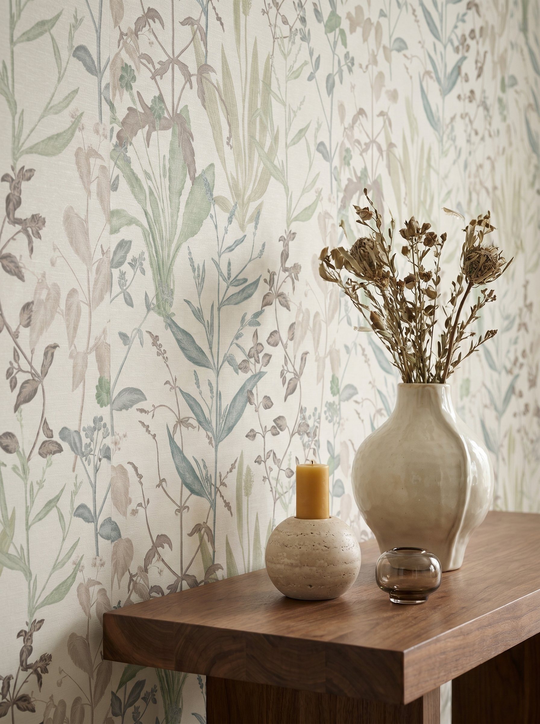 Newroom Vliestapete Novira Braun Tapete Vliestapete Blumen, Floral, Blumenranke, strukturiert, Mustertapete