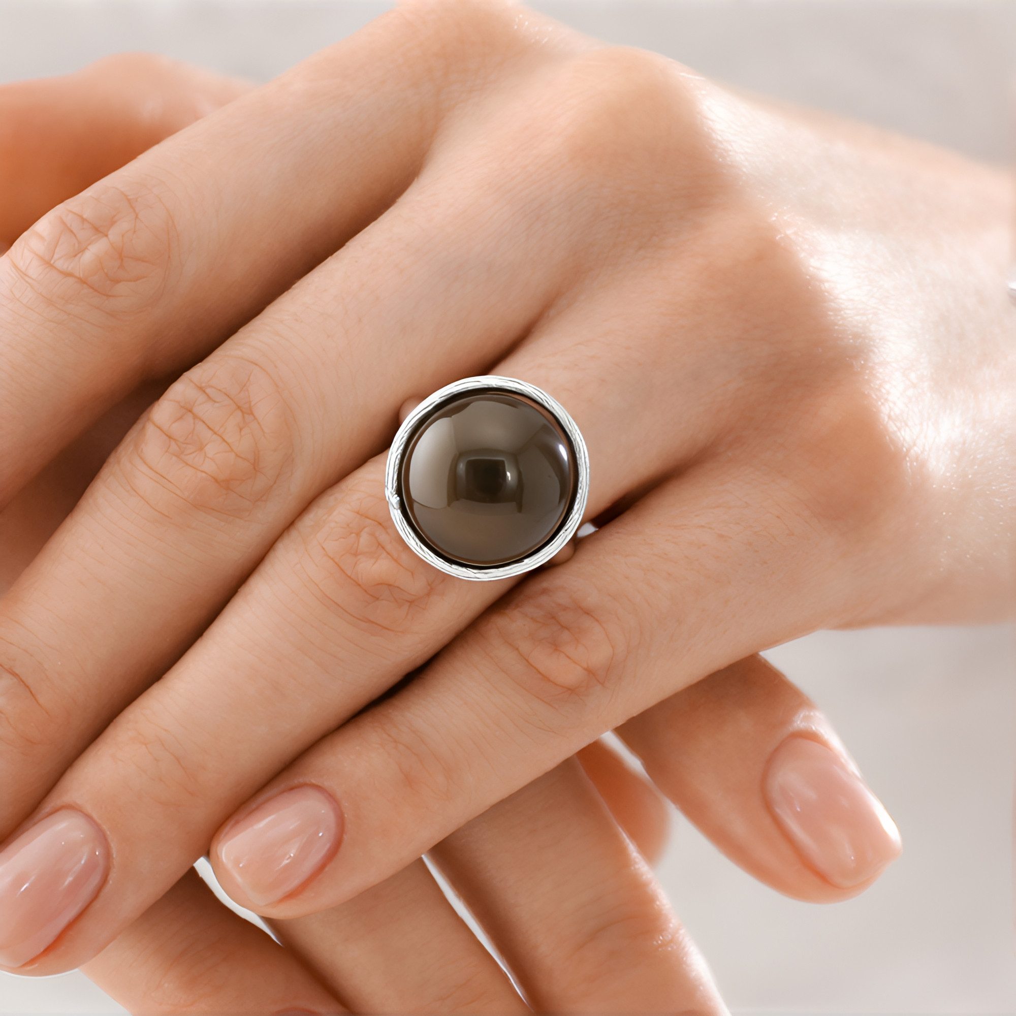 Cavill Perlenring Cavill Ring mit 12 mm Tahitiperle, 925er Silber, Damen & Herren (1-tlg)