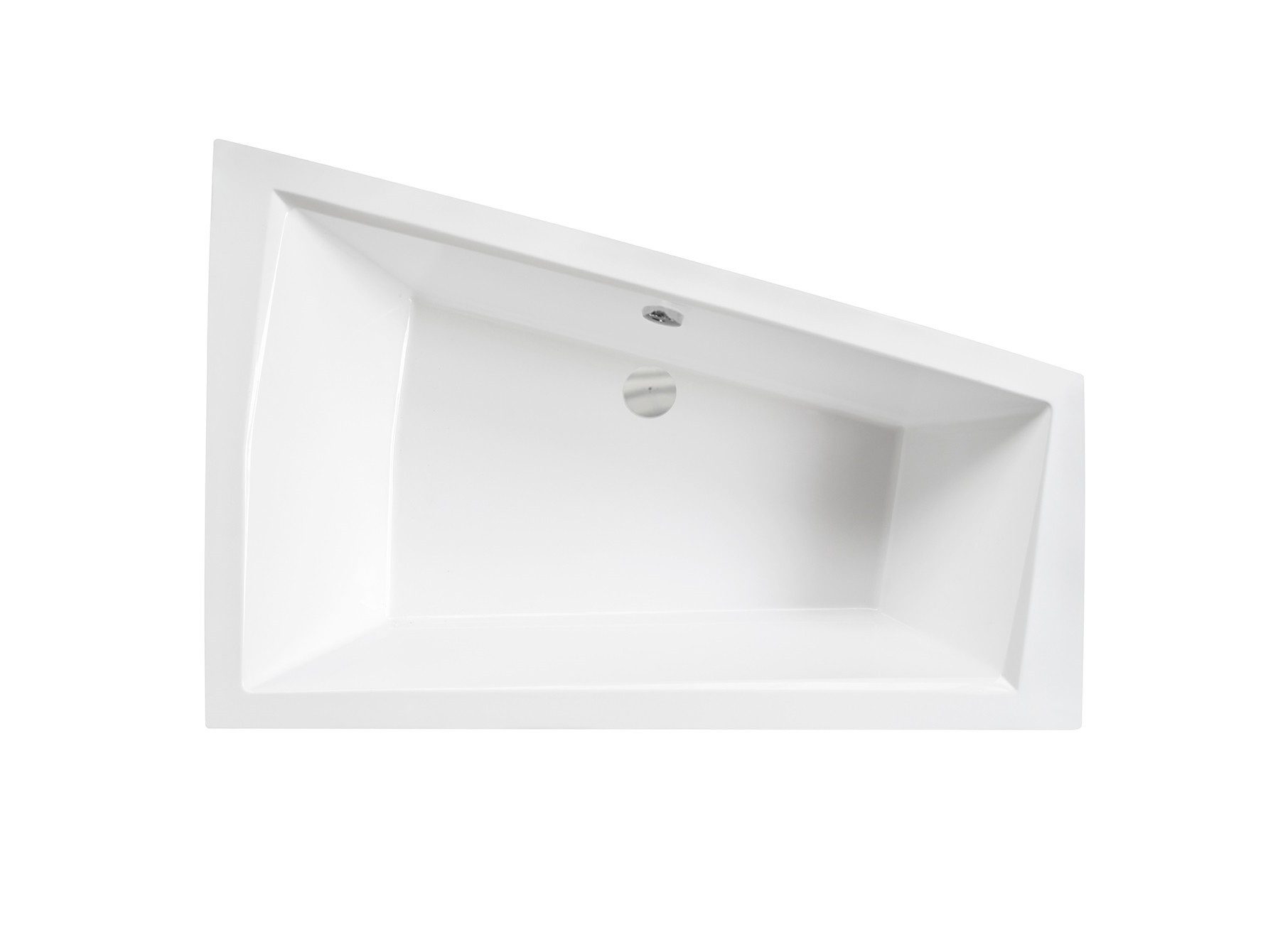 KOLMAN Badewanne Eckbadewanne Intima 170x125, (Links/Rechts), Ablaufgarnitur & Füße GRATIS