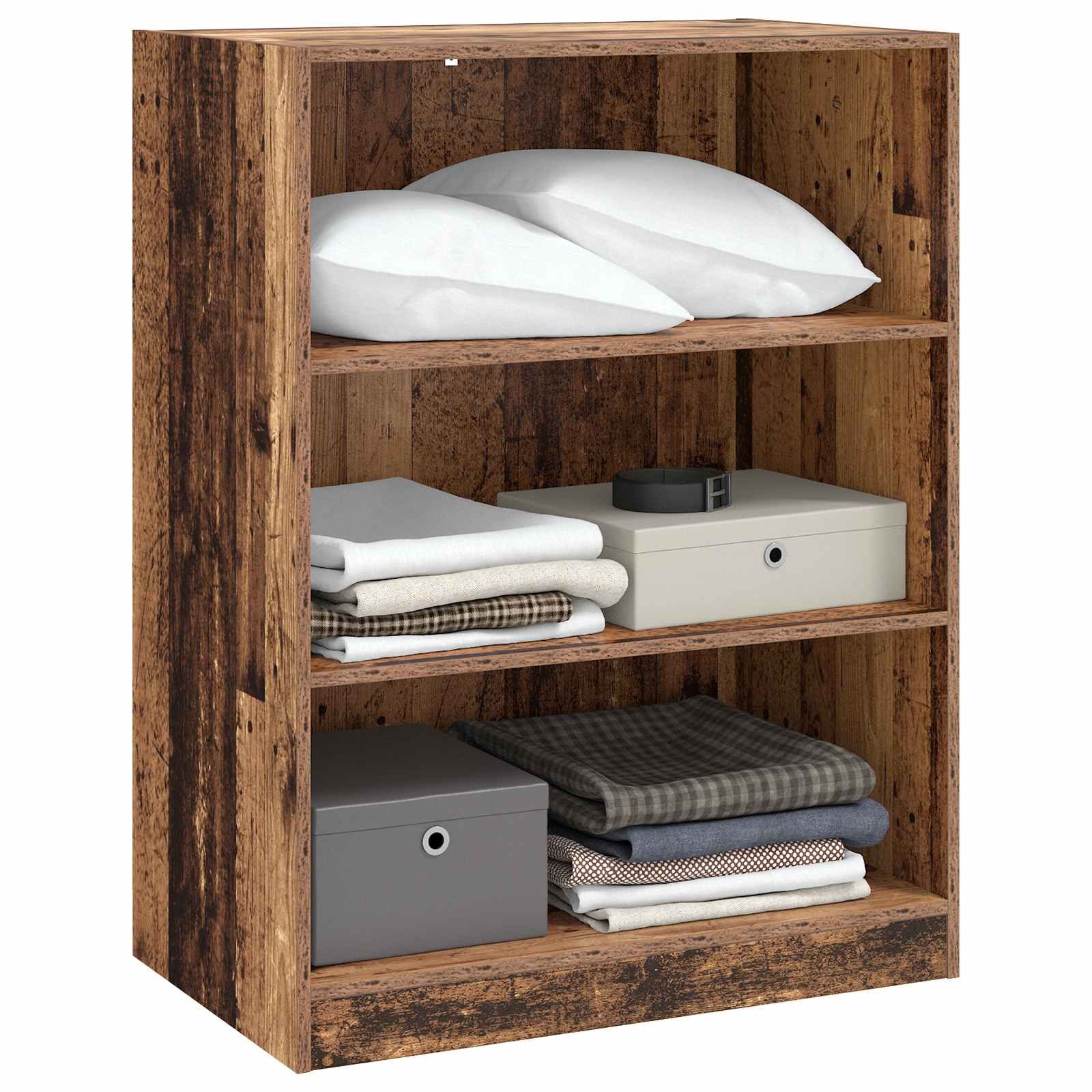 vidaXL Kleiderständer Kleiderschrank Altholz 77 x 48 x 102 cm Holzwerkstoff, (1 St)