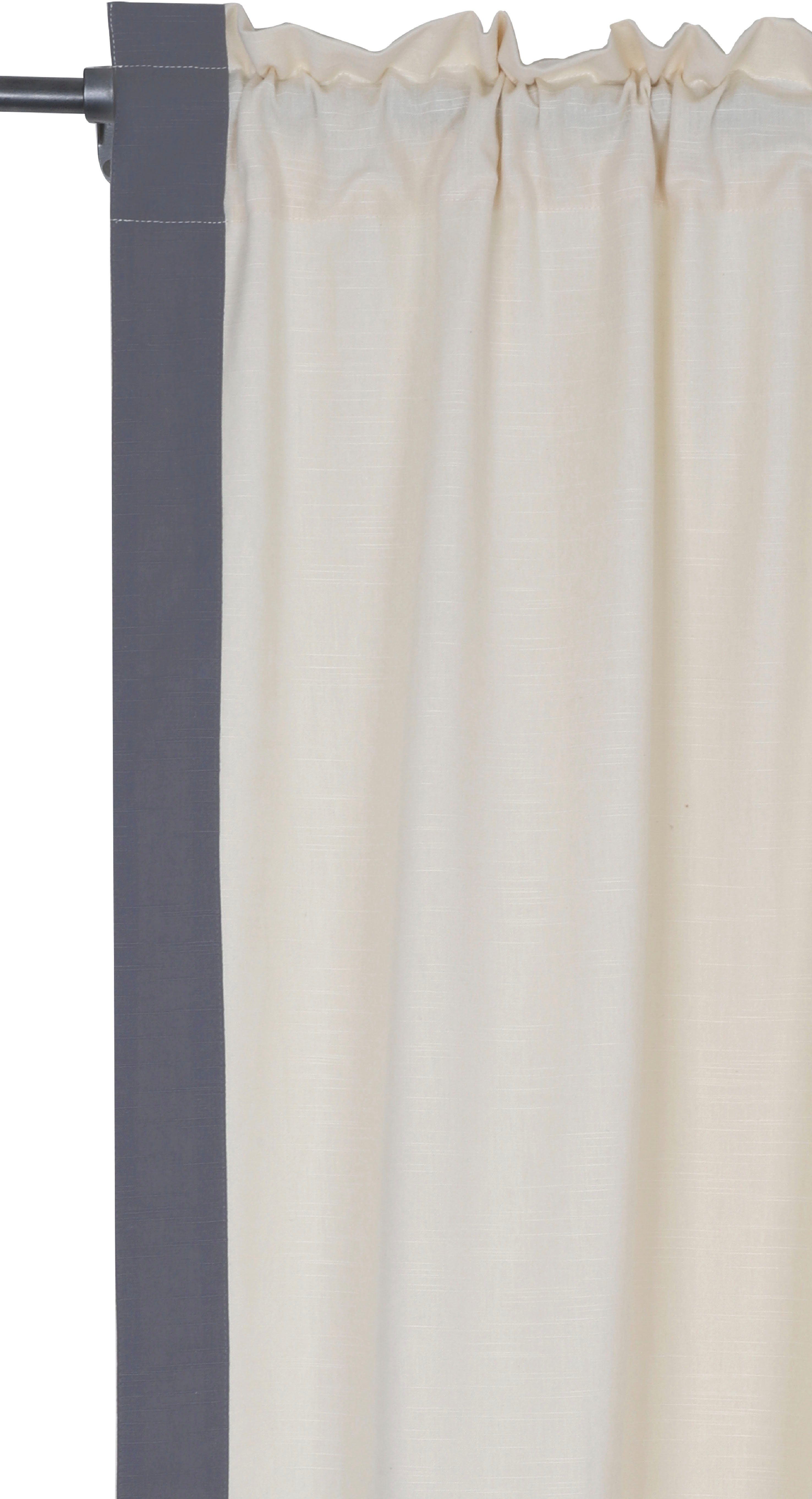 Vorhang Matias, andas, Stangendurchzug (1 beige/hellgrau monochrom, blickdicht, verschiedene blickdicht, St), Größen