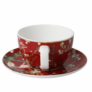 Goebel Cappuccinotasse Vincent van Gogh - Mandelbaum Rot, Fine Bone China