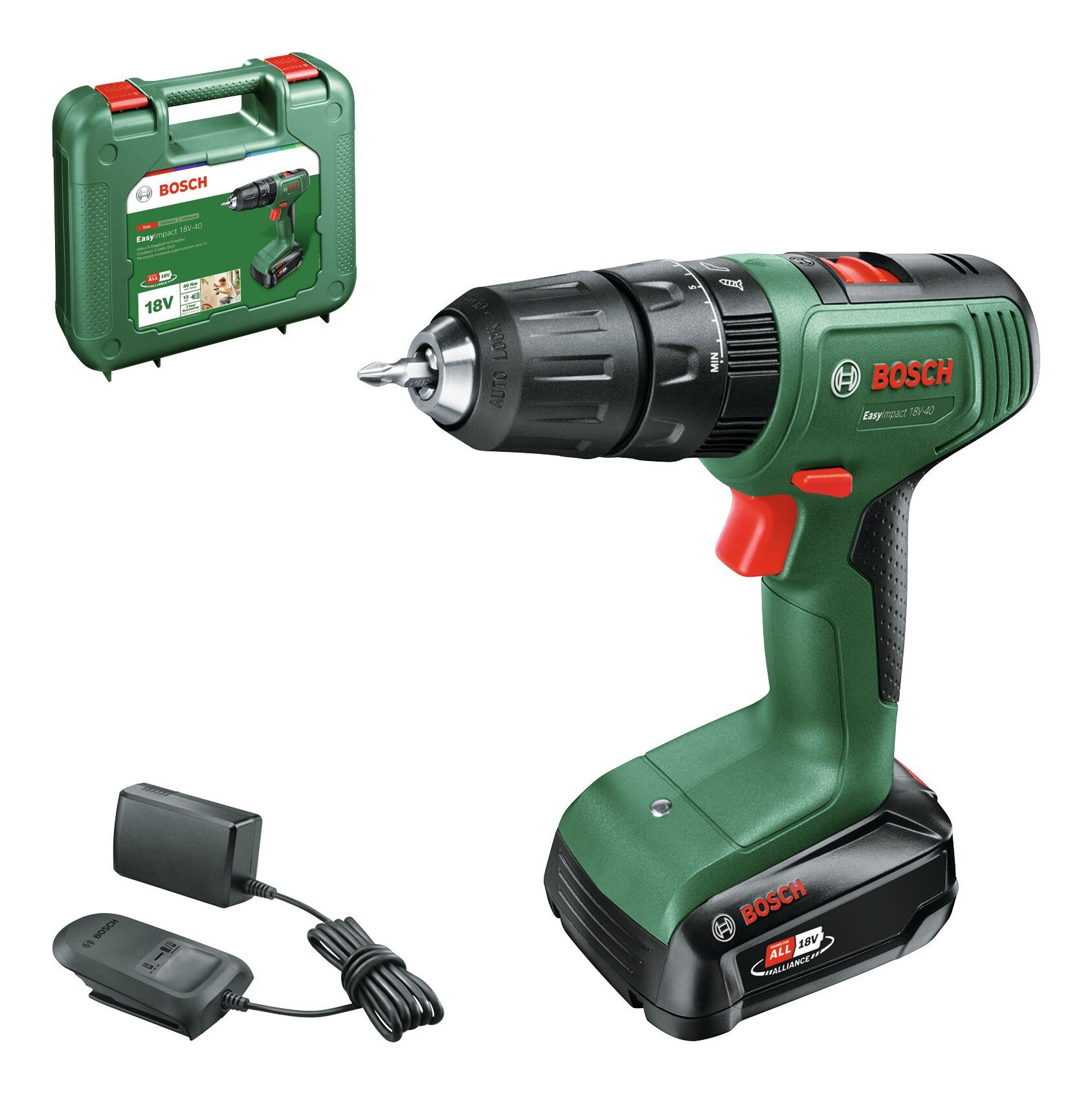 BOSCH Akku-Schlagbohrschrauber EasyImpact 18V-40, 18 V, günstig online kaufen
