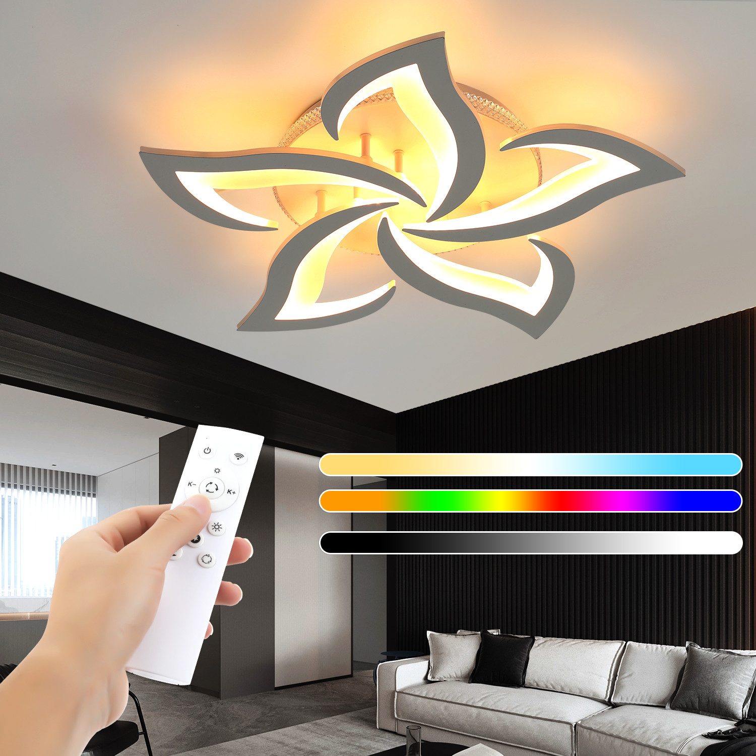 oyajia LED Deckenleuchte 54W Deckenleuchte mit günstig online kaufen