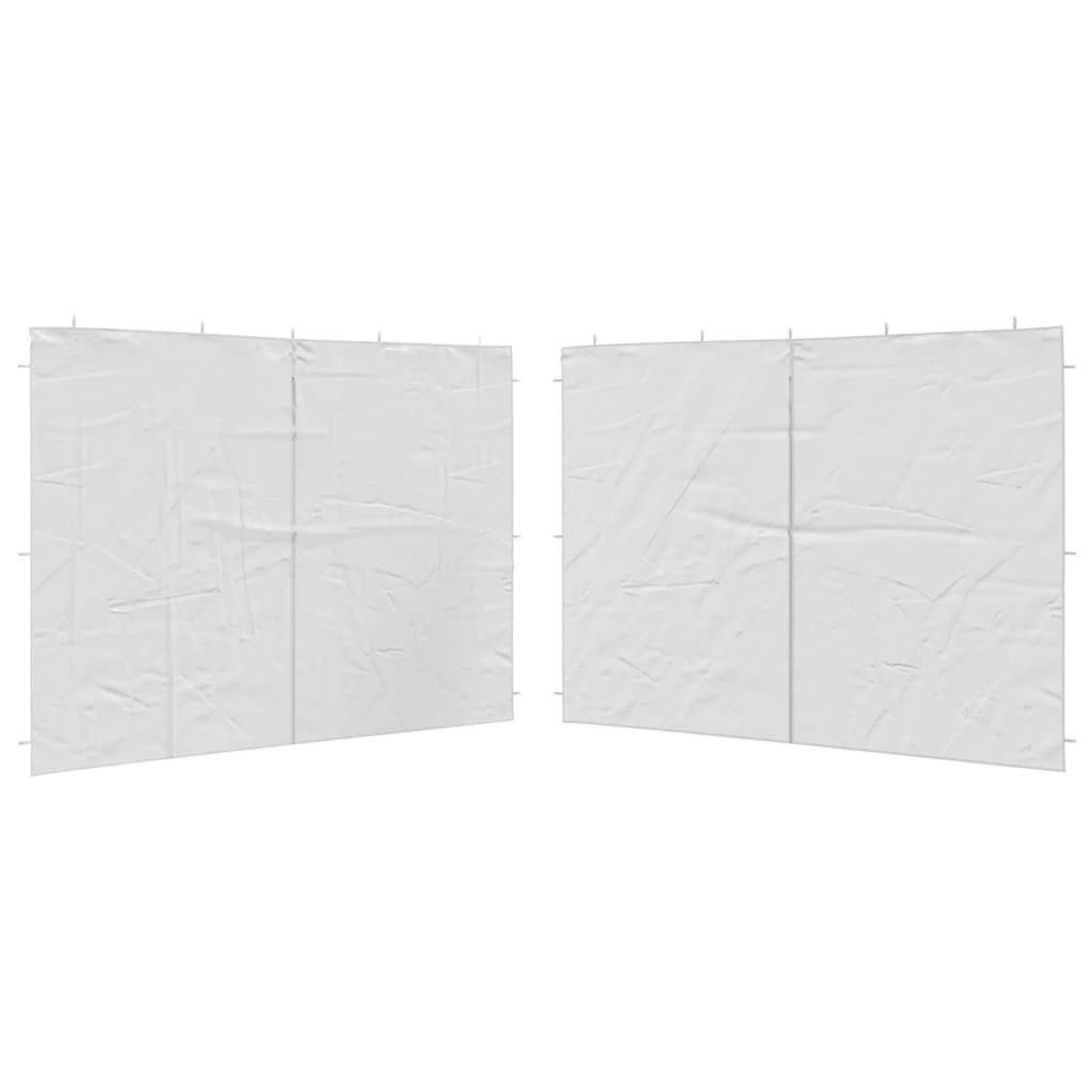 furnicato Partyzelt Partyzelt-Seitenwände 2 Stück mit Reißverschluss PE Weiß