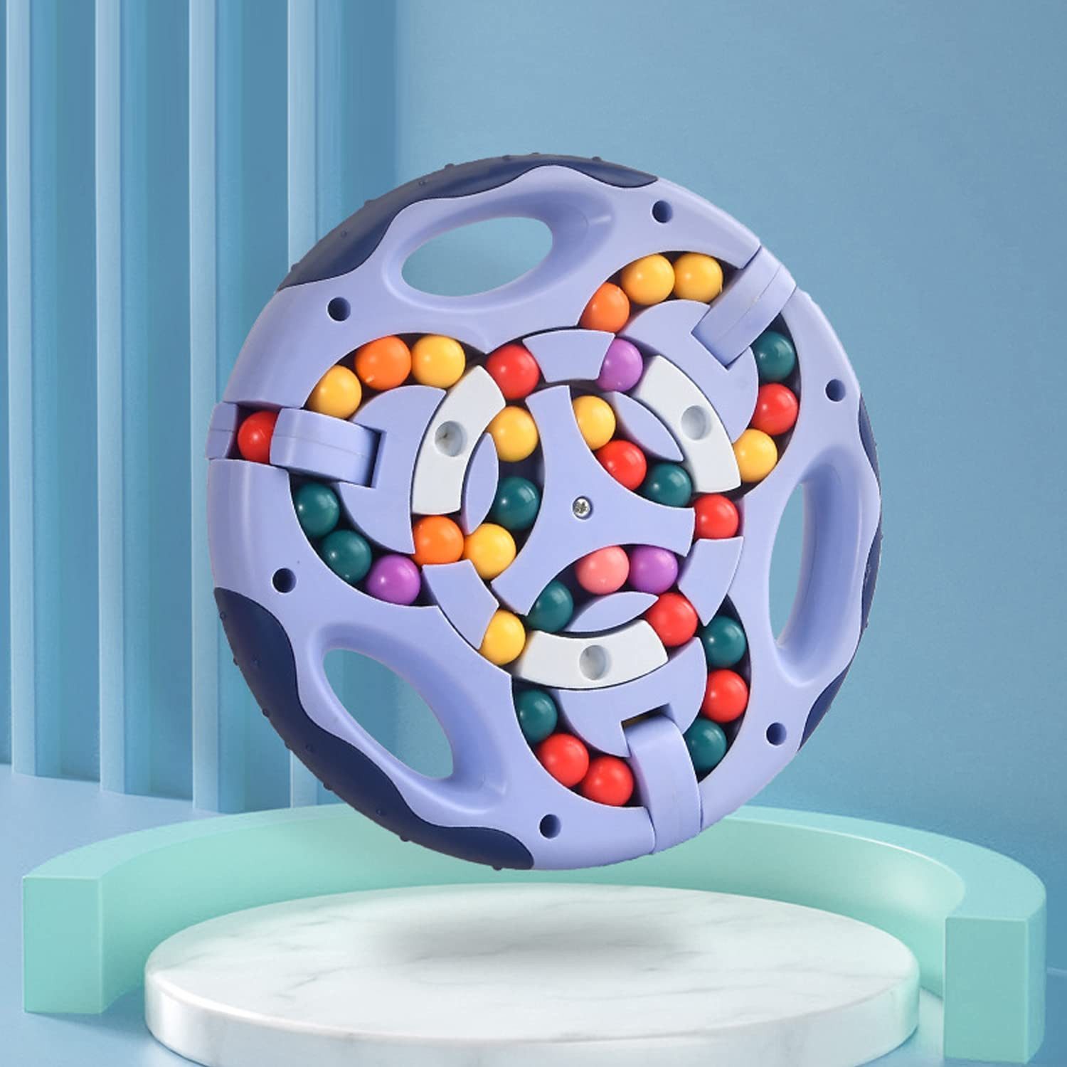 Zaewry Lernspielzeug Rotierender Fingerwürfel Intelligenz Spiele, IQ Game Magic Bean (1-St), Rotating Cube Spielzeug für Kinder Teens Erwachsene – Bild 3 von 5