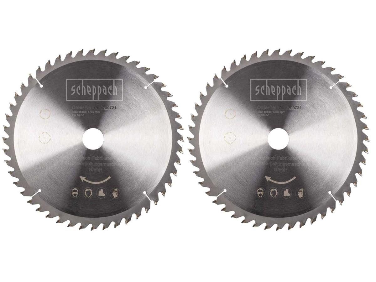Scheppach Sägeblatt Multifunktion (Set, 2-St), Sägeblätter 216 mm, 40 Zähne, passend für Scheppach Kappsäge HM90MP