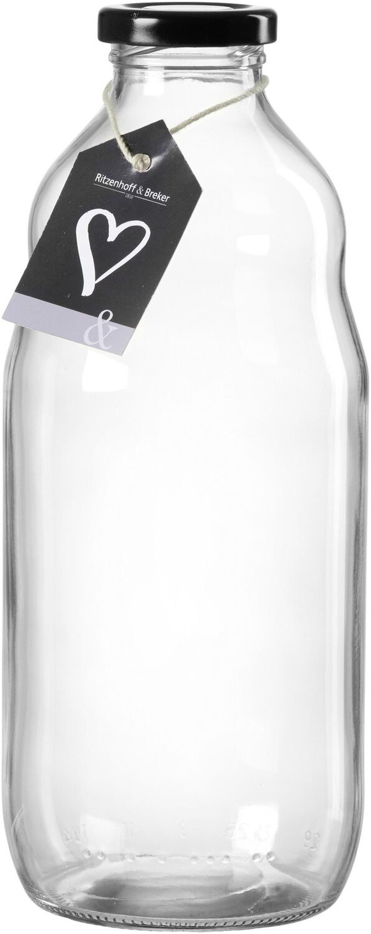 Ritzenhoff & Breker Vorratsdose Vorratsflasche 1 Liter aus Glas zur Aufbewahrung, Glas, (1-tlg)