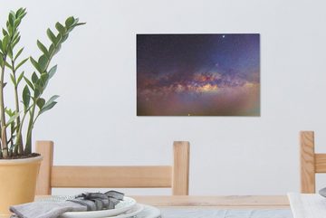 OneMillionCanvasses® Leinwandbild Sternenhimmel - Sterne - Himmel, (1 St), Wandbild Leinwandbilder, Aufhängefertig, Wanddeko, 30x20 cm