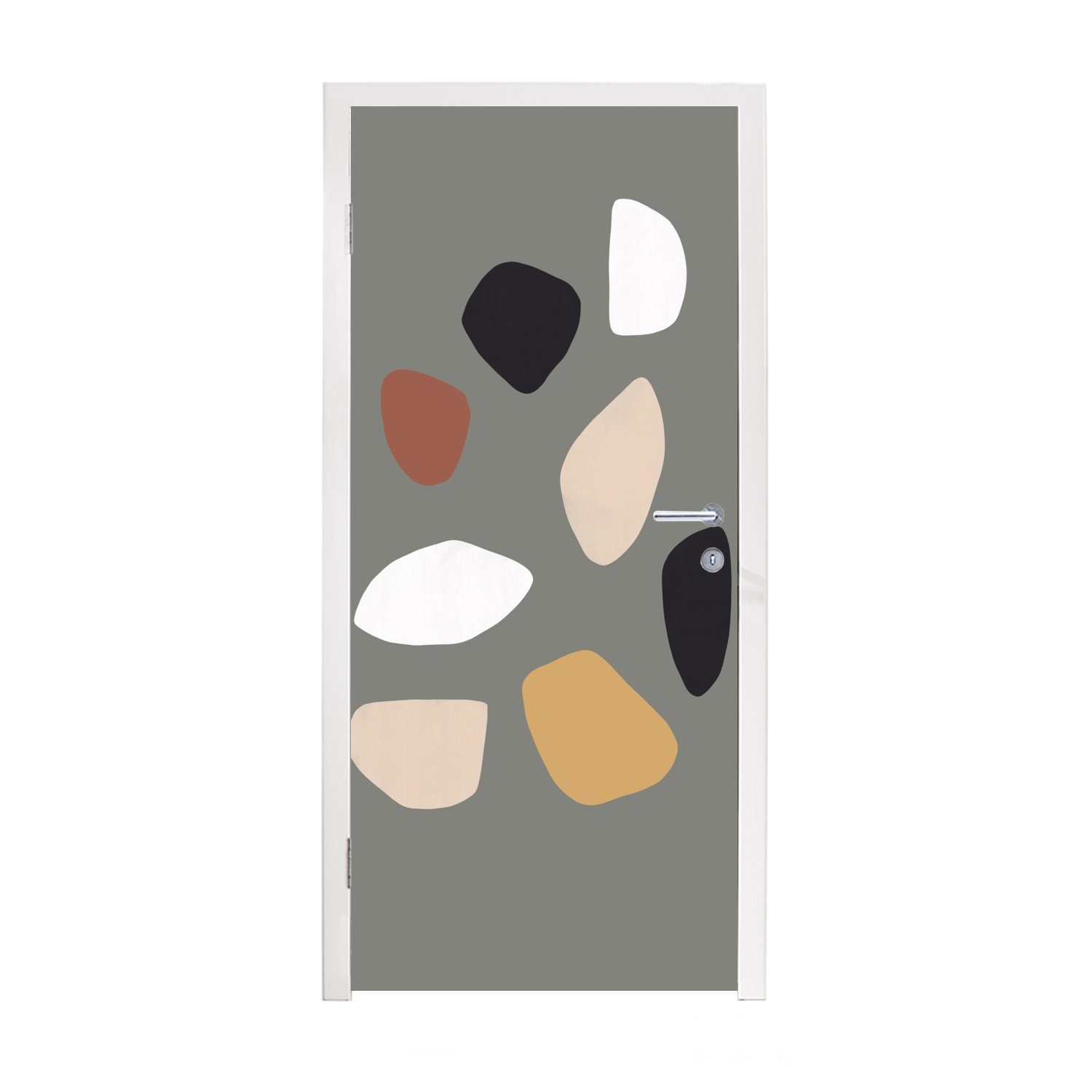 MuchoWow Türtapete Minimalismus - Pastell - Gestaltung, Matt, bedruckt, (1 St), Fototapete für Tür, Türaufkleber, 75x205 cm