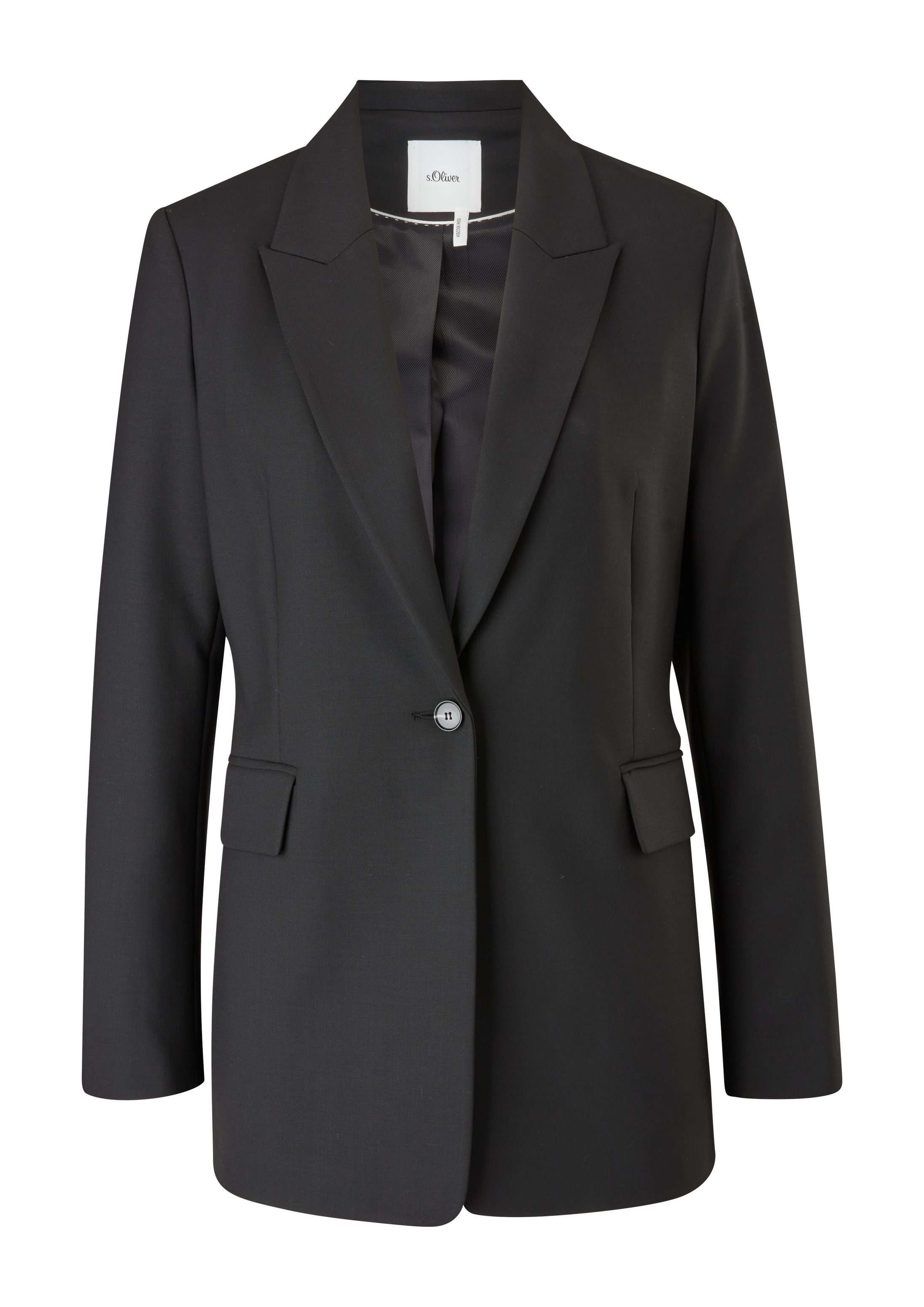 s.Oliver Jackenblazer Indoor-Blazer Longblazer aus Viskosemix