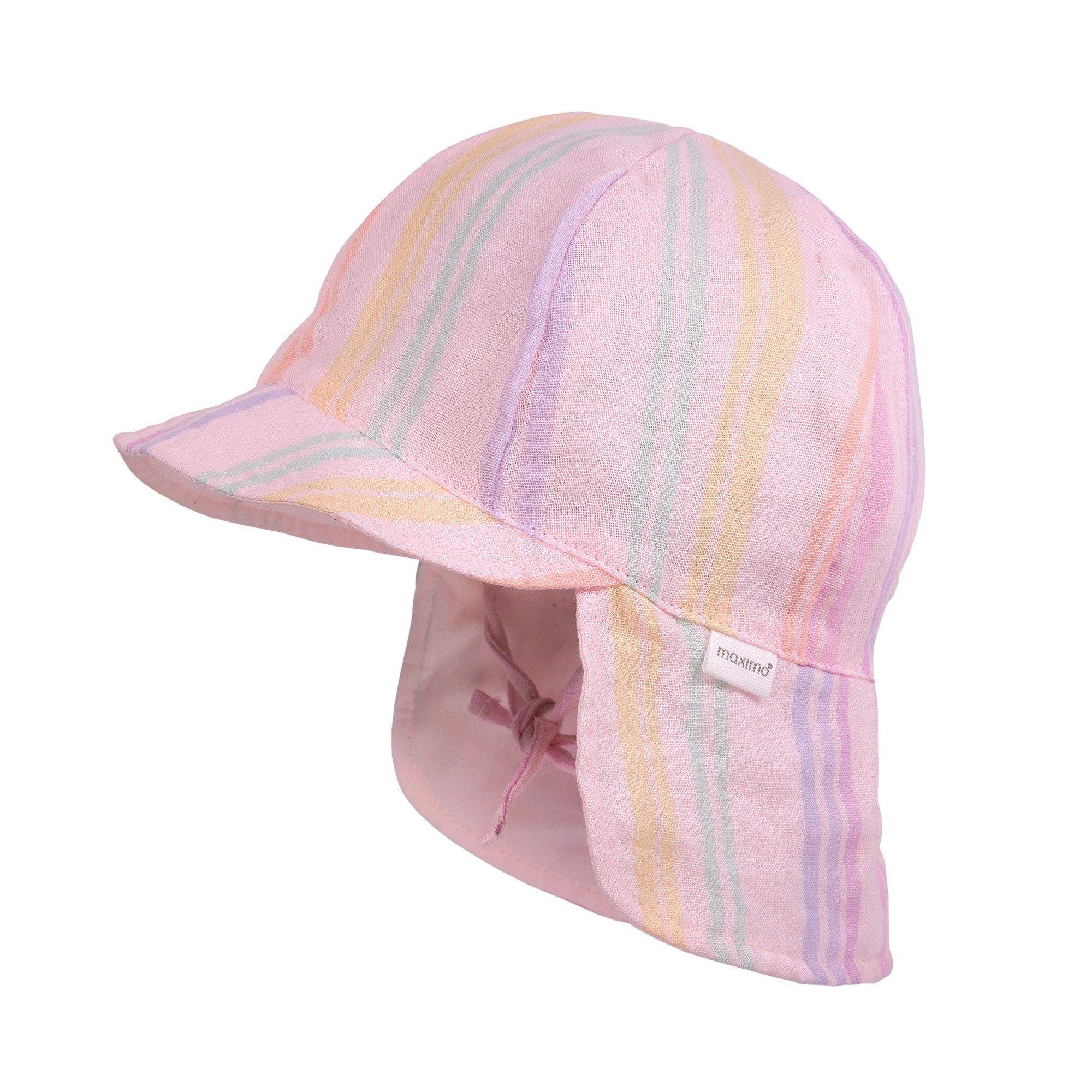 MAXIMO Schirmmütze Musselin, Nackenschutz, Bindeband, Unisex, UV-Schutz