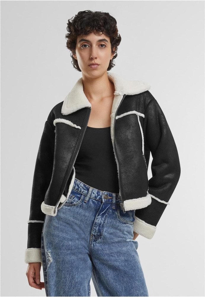 URBAN CLASSICS Lederjacke Ladies Shearling Jacket günstig online kaufen