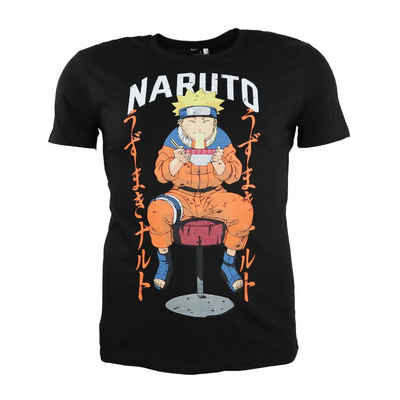 Naruto Print-Shirt Anime Naruto Shippuden Herren kurzarm Shirt T-Shirt 100% Baumwolle Gr. M bis XXL