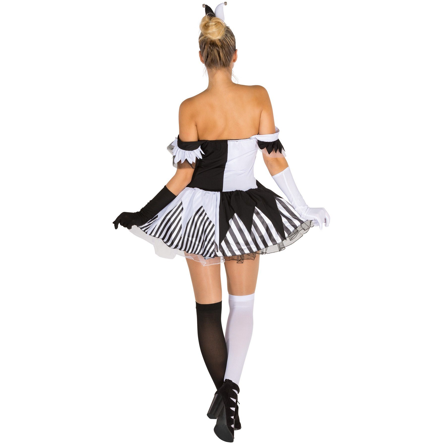dressforfun Kostüm Frauenkostüm Black White Skeleton, Kleid mit Skelettaufd günstig online kaufen