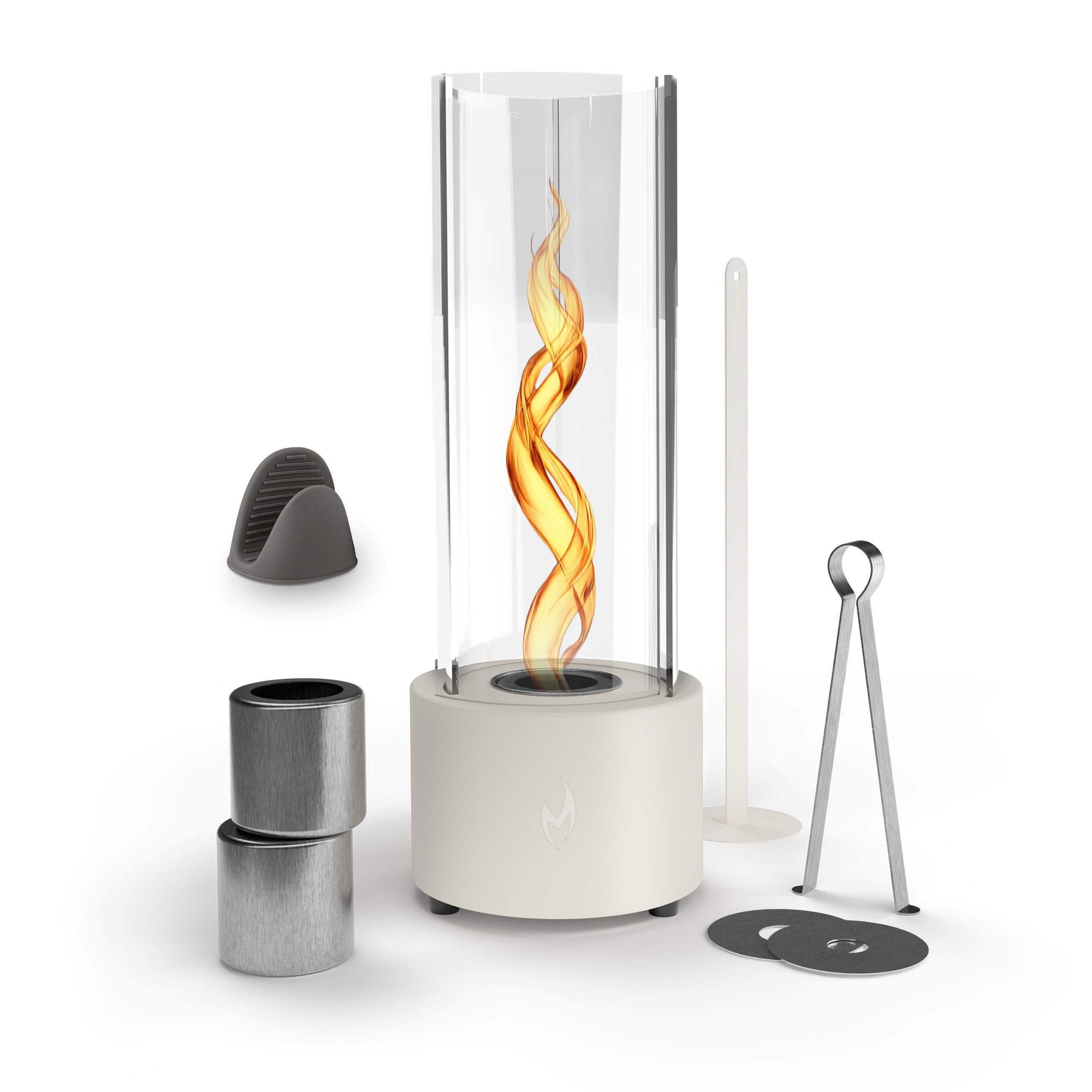 Monster24 Echtfeuer-Dekokamin Bio-Ethanol Tischkamin mit Tornado-Flamme für Indoor & Outdoor