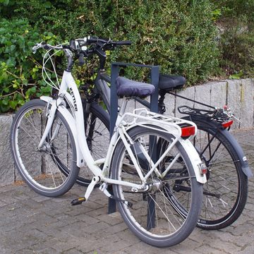 TRUTZHOLM Fahrradständer 5 x Fahrrad Anlehnbügel Fahrradanlehner 1190x390mm Anlehnständer zum (Flachstahl), zum Einbetonieren