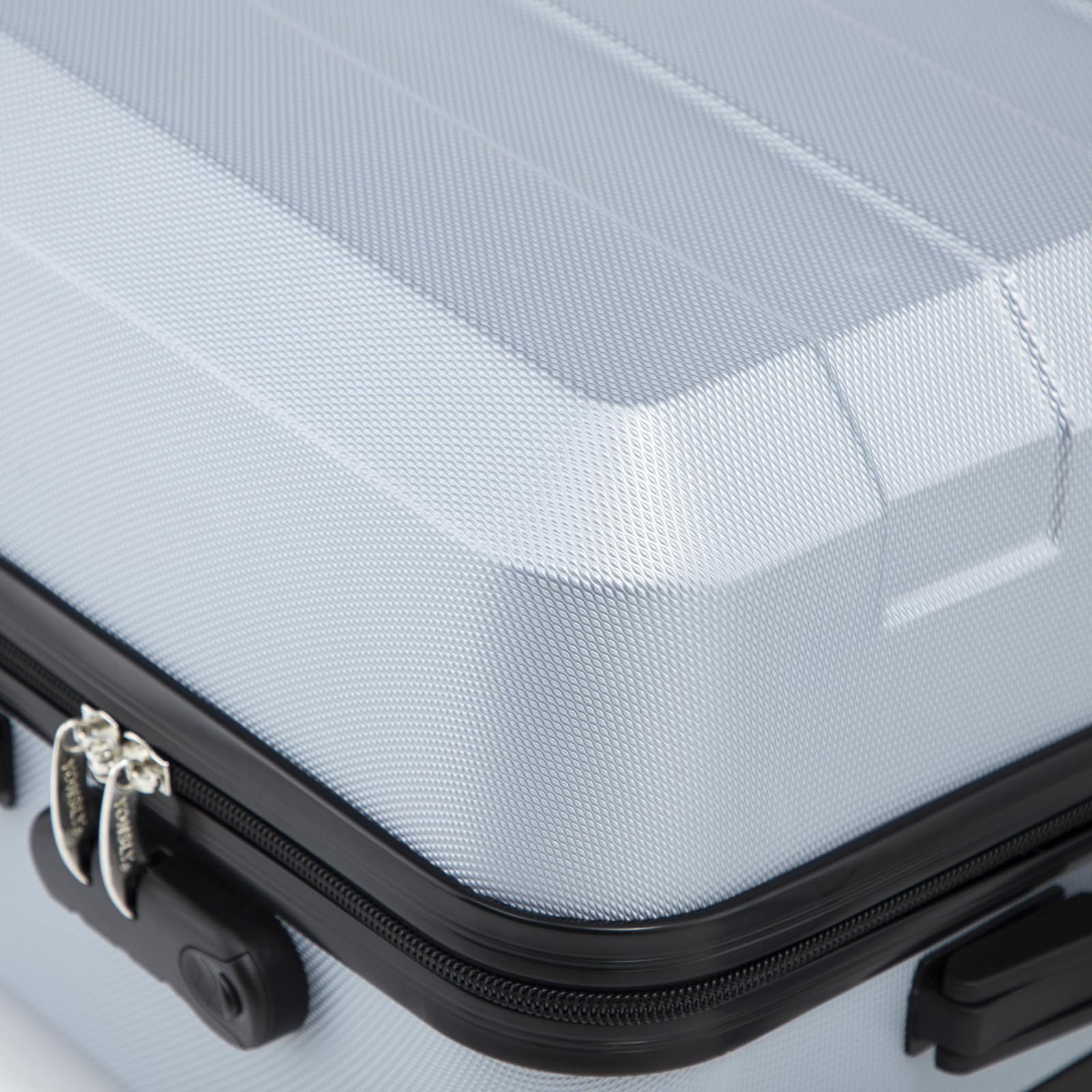 YONSLY Kofferset Reisekoffer Rollkoffer Hartschale für Kurz- und Urlaubsreisen, 4 Rollen, (Spar-Set, 2 tlg., Hartschalen Trolley Set), ABS mit Zahlenschloss, 360°-Rollen und komfortablem Gummigriff