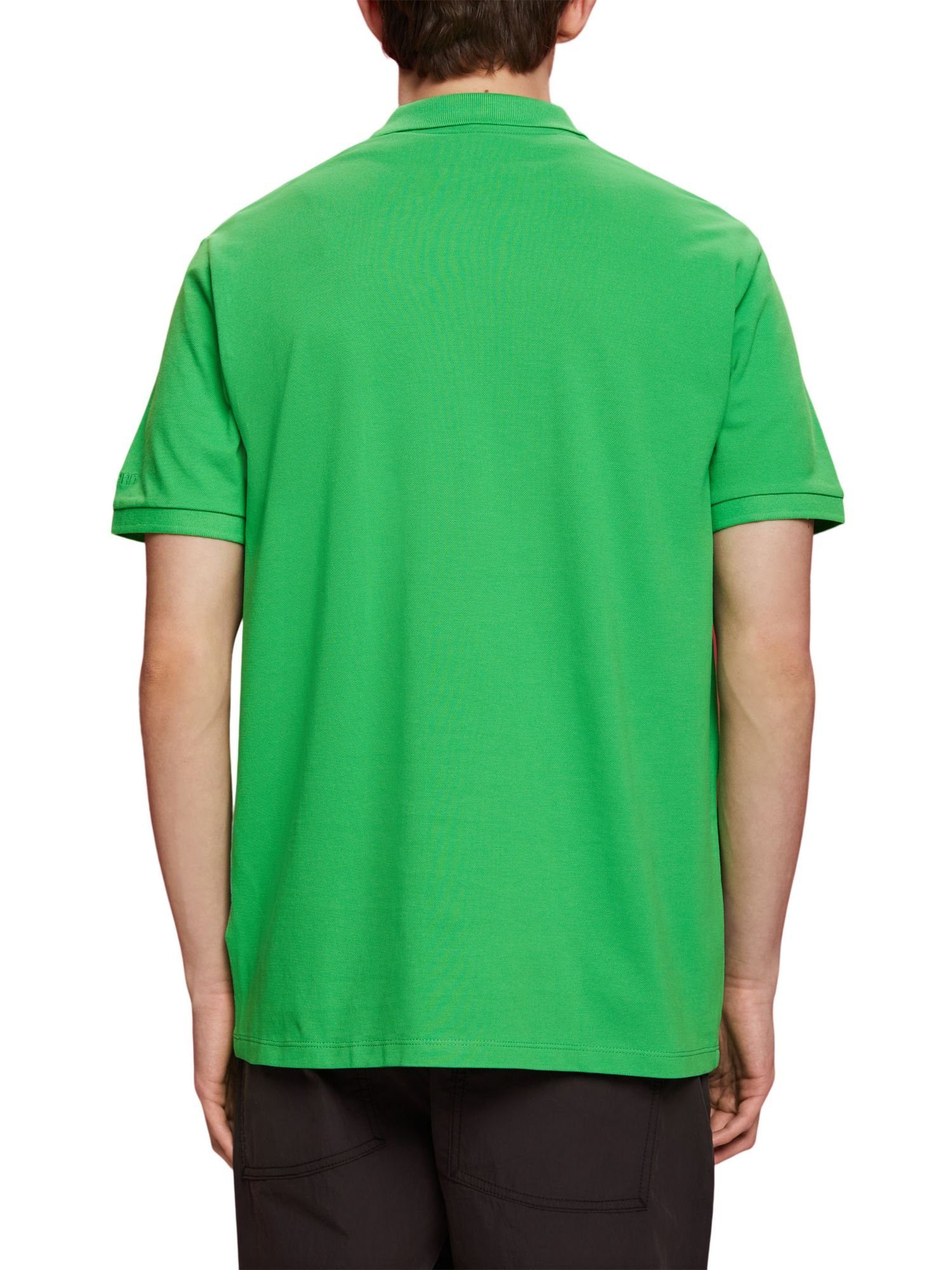 Esprit Poloshirt Slim-Fit-Poloshirt aus Baumwoll-Piqué GREEN