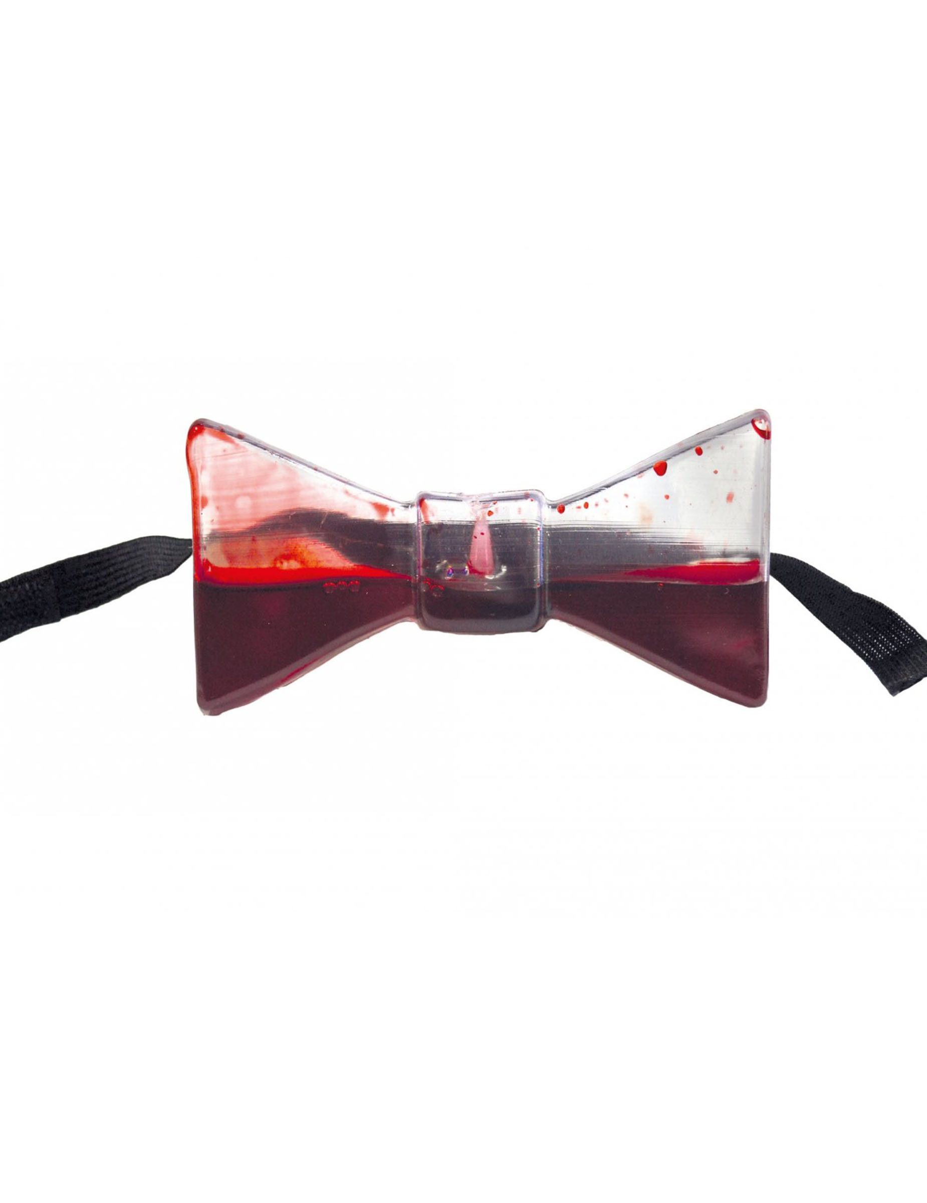 Espa Kostüm Blut befüllte Fliege Halloween-Accessoire transparent-rot-schwarz