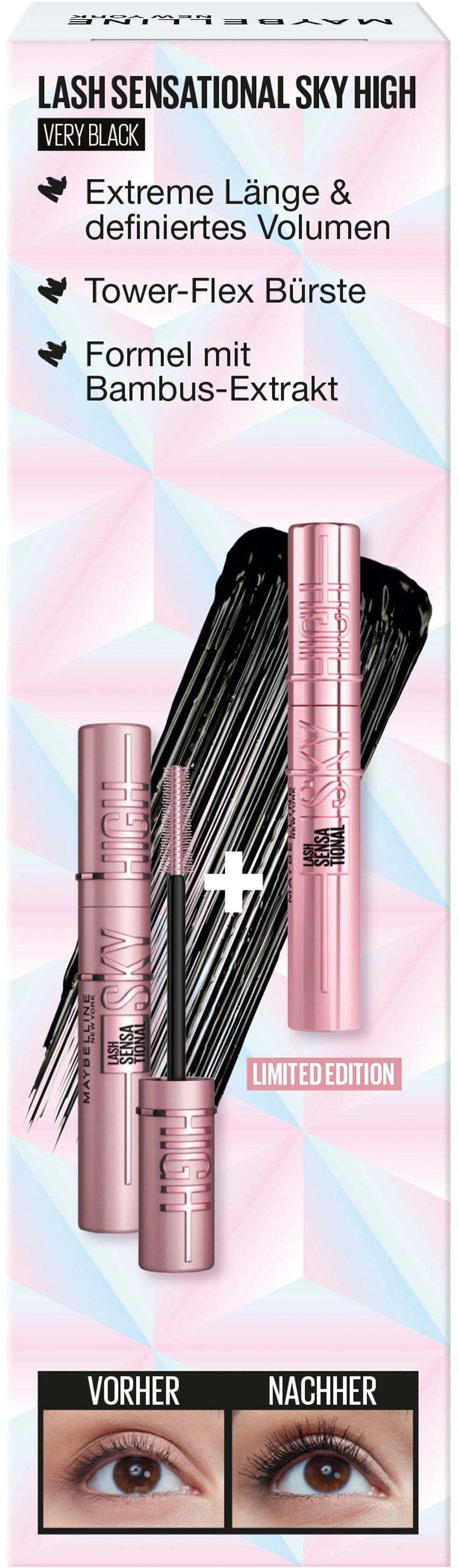 MAYBELLINE NEW YORK Mascara Maybelline New York Sky High + Sky High LE, mit Bambusextrakt