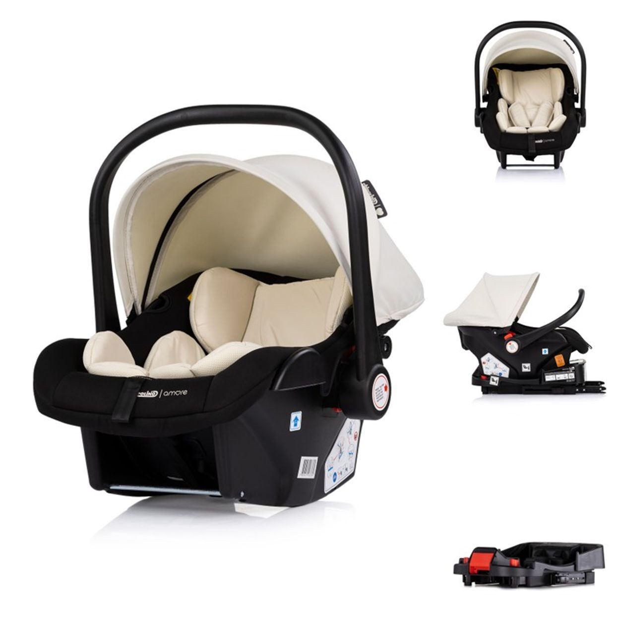 Chipolino Babyschale Set Babyschale Isofix-Basis, ab: 0, bis: 1.25, station Amore i-Size Gruppe 0+ (0 - 13 kg)