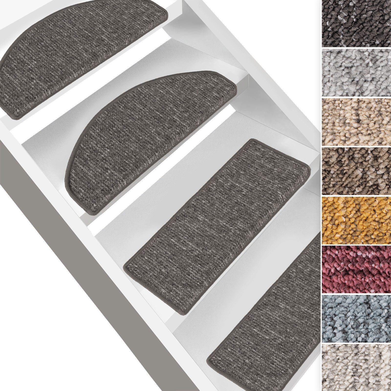 Karat Stufenmatte Alto, Halbrund oder Rechteckig, Halbrund, strapazierfähig günstig online kaufen