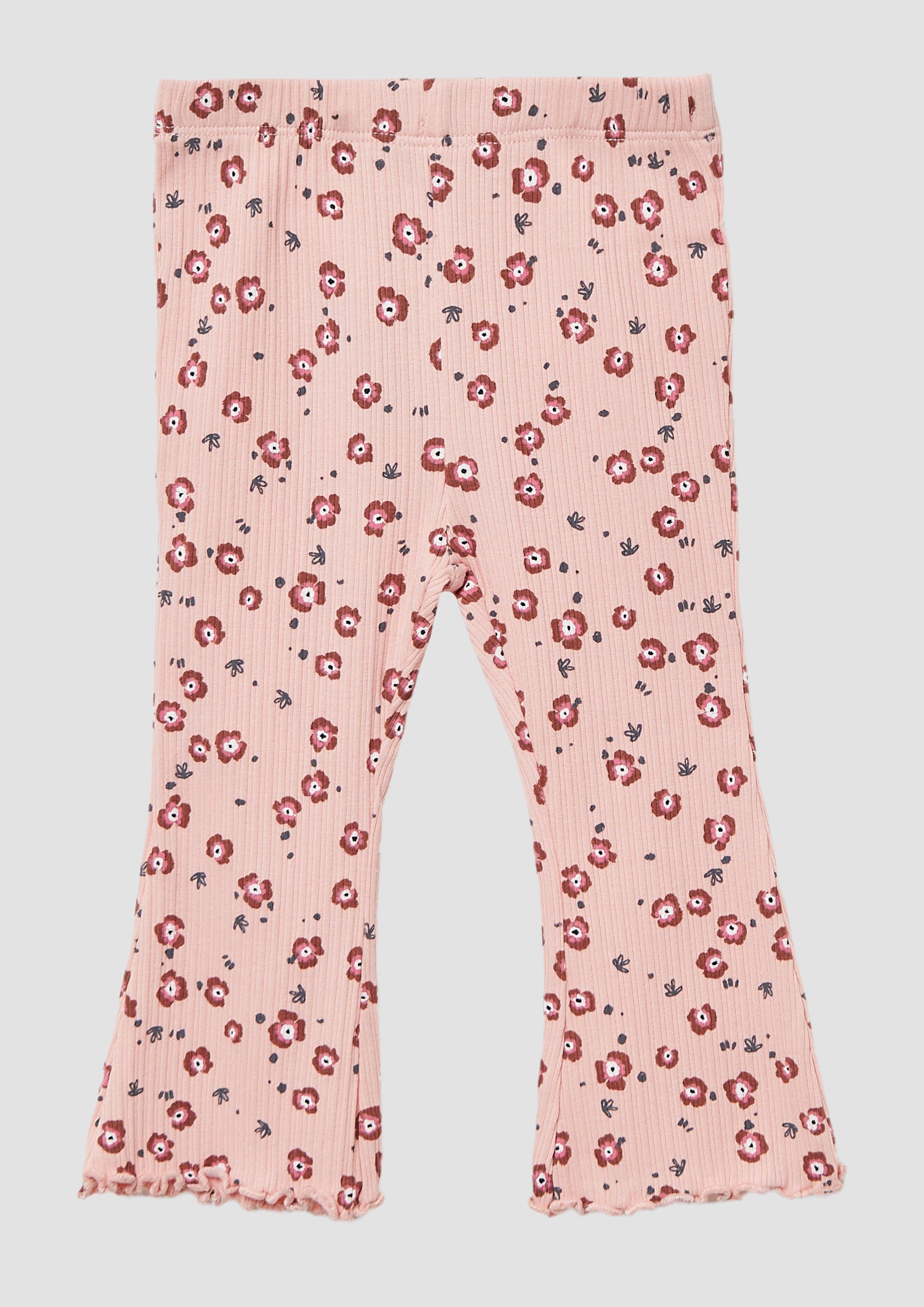 s.Oliver Leggings Elastische Leggings aus Rippware mit Flared Leg