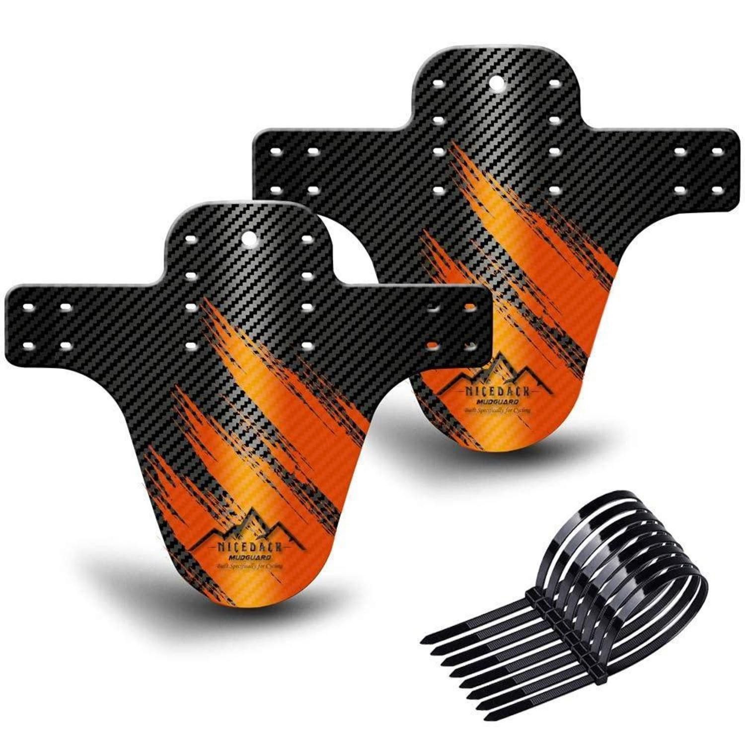 LuxusKollektion Schutzblech Schutzbleche Mountainbike MTB Vorne Hinten Mudguard Orange Farbe