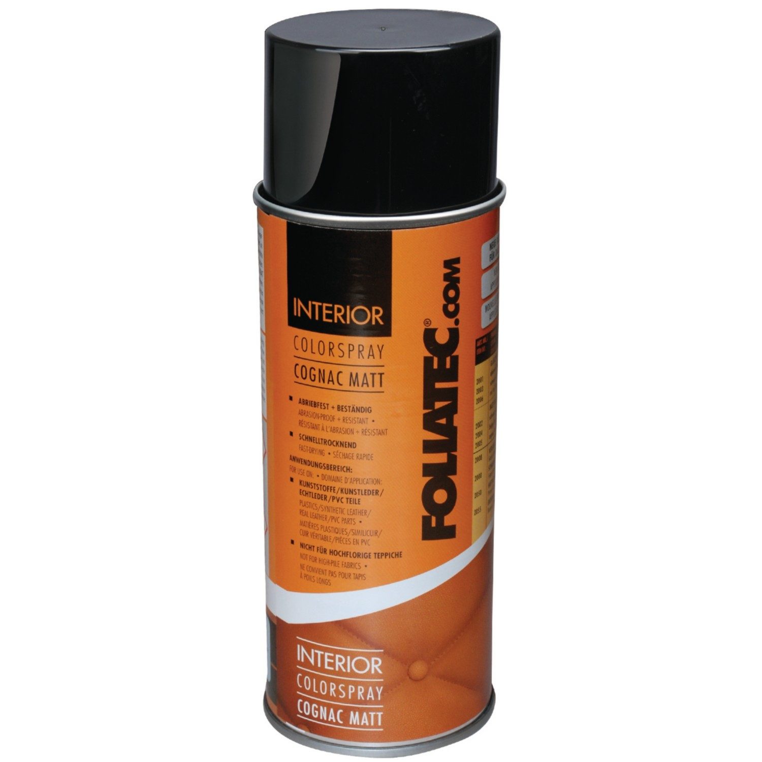 FOLIATEC 2005 Interior Farbspray Cognac Matt 400ml Spray Ledergrundierung, Color Lack-Spray für Auto-Sitz Bike Möbel Sneaker Leder Kunststoff