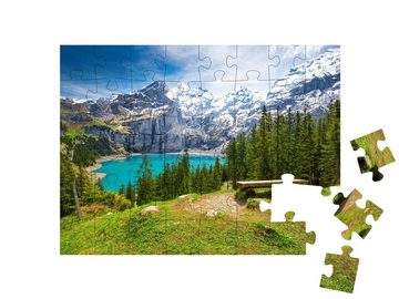 puzzleYOU Puzzle Kandersteg, Berner Oberland, Schweiz, 48 Puzzleteile, puzzleYOU-Kollektionen Berge, Alpen, Schweiz
