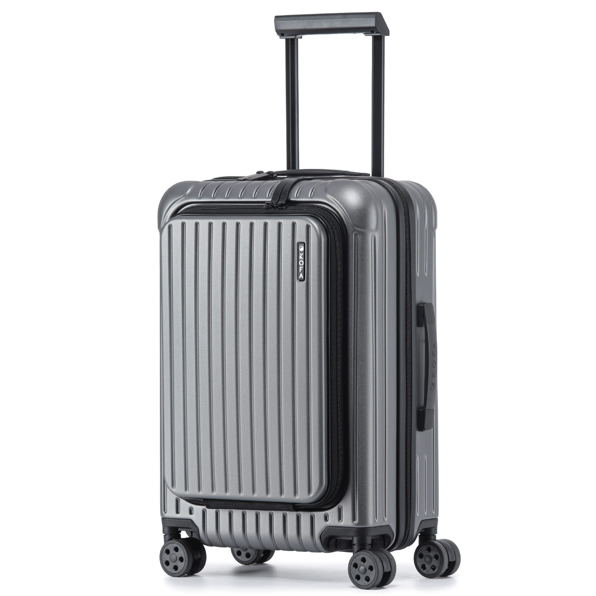 KOFA Handgepäckkoffer MUNICH, 55cm Laptopfach 100% Polycarbonat-Hartschale, 4 Rollen, TSA Schloss