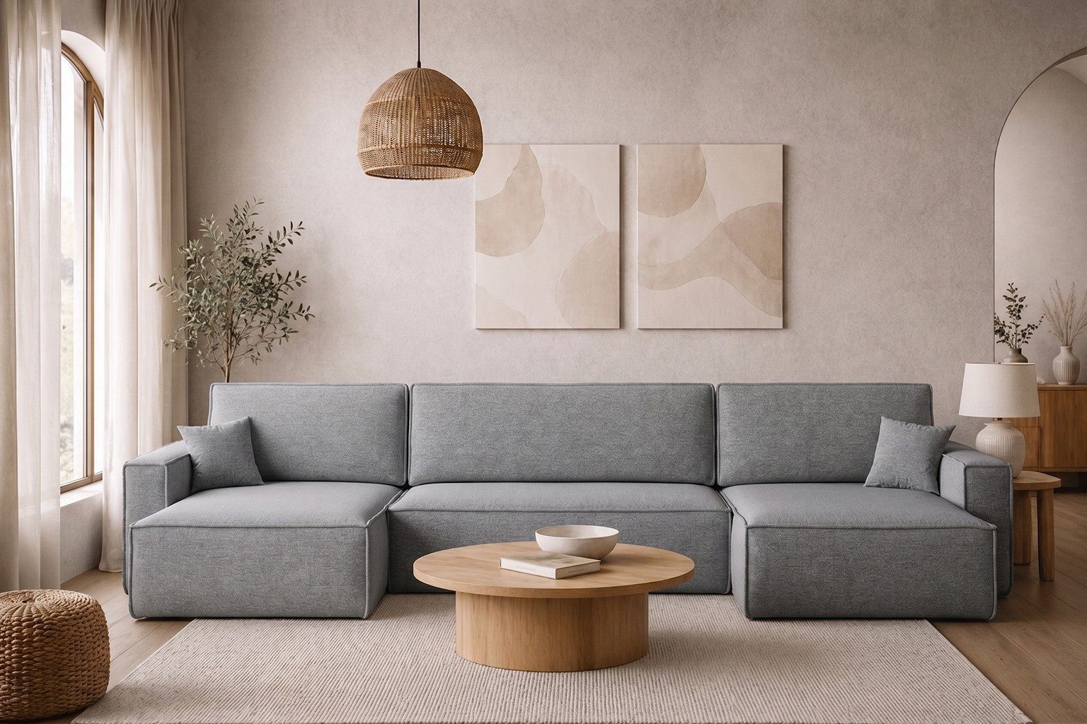 Ecksofa mit schlaffunktion und bettkasten, BEST U XL stoff Poso und Verita