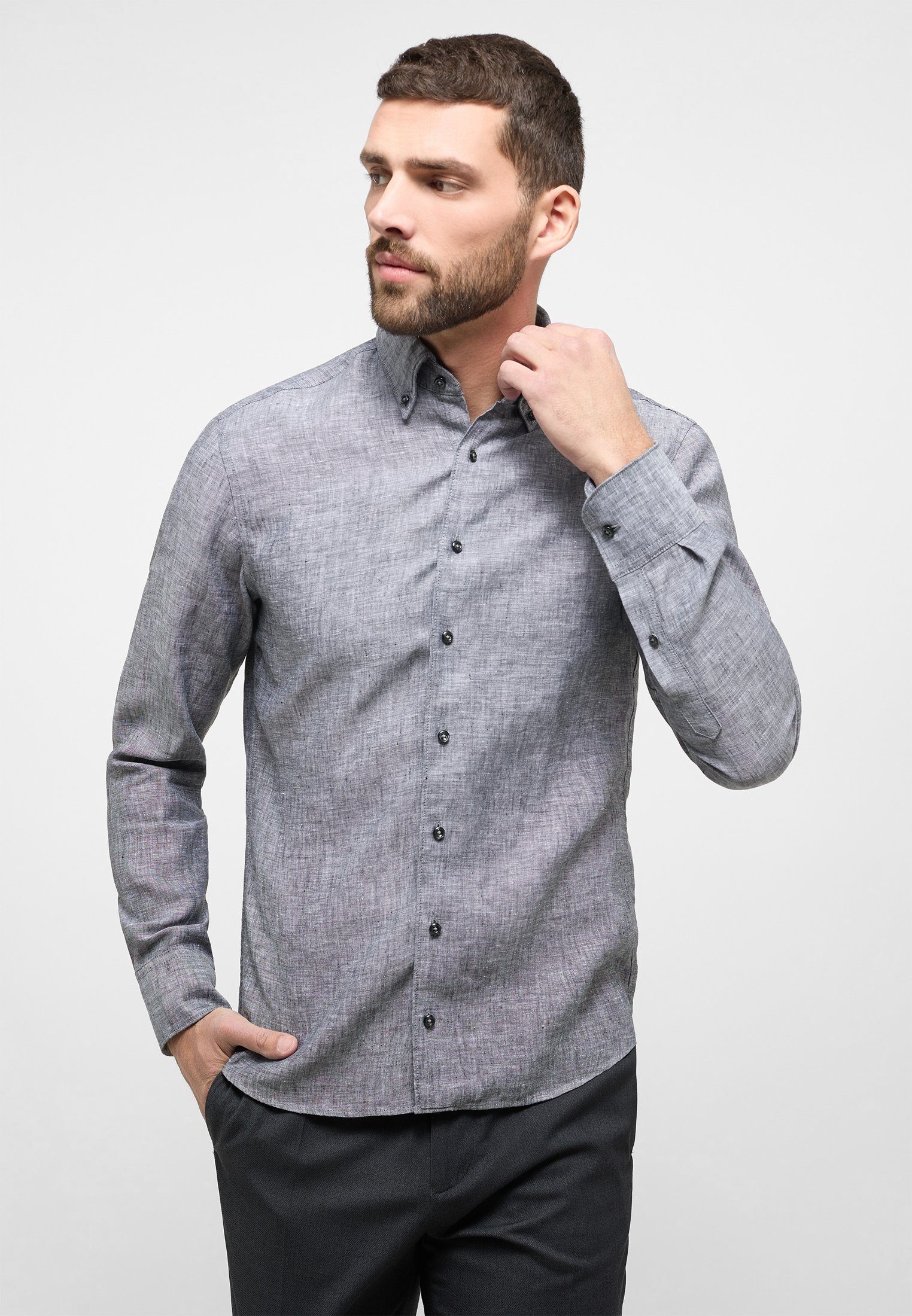 Eterna Langarmhemd SLIM FIT EASY IRON günstig online kaufen