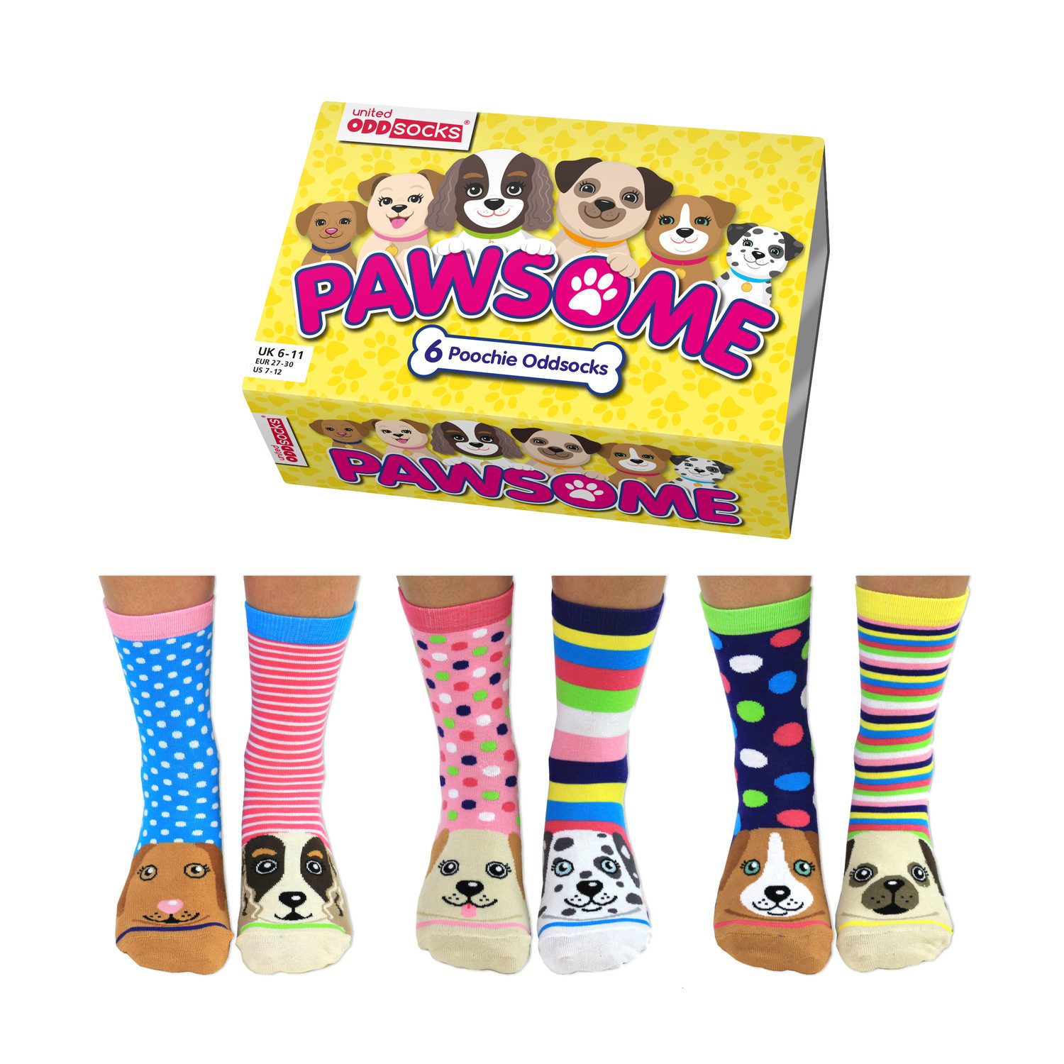 United Oddsocks Freizeitsocken Pawsome Hunde Oddsocks Socken in 37-42 im 6e günstig online kaufen