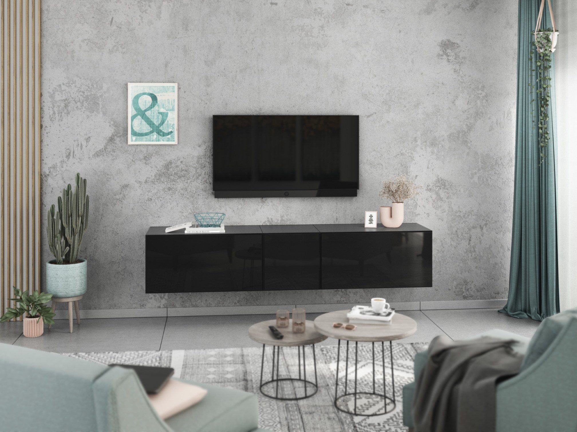 moebel-dich-auf Lowboard VARIANTO 3 (3 tlg., 190 cm breit, TV-Board bestehe günstig online kaufen