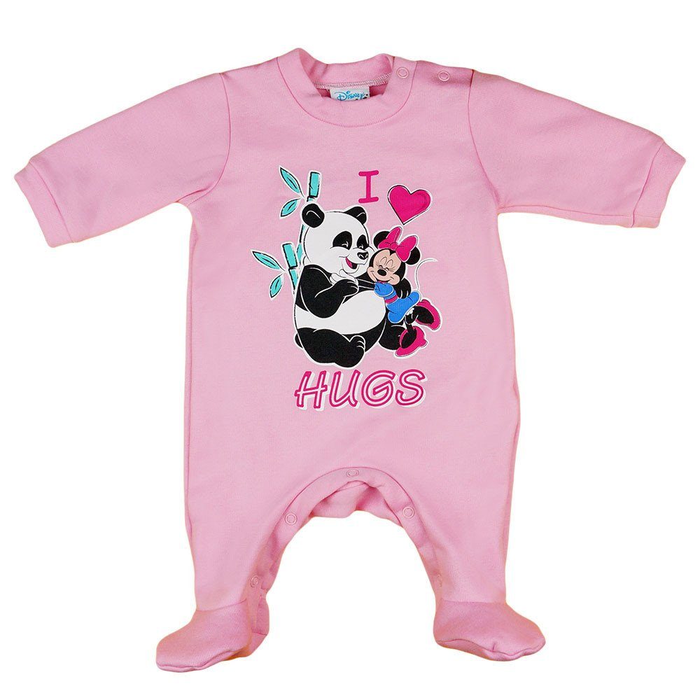Babybogi Overall Disney Schlafanzug Strampler für Mädchen Rosa Minnie Mouse