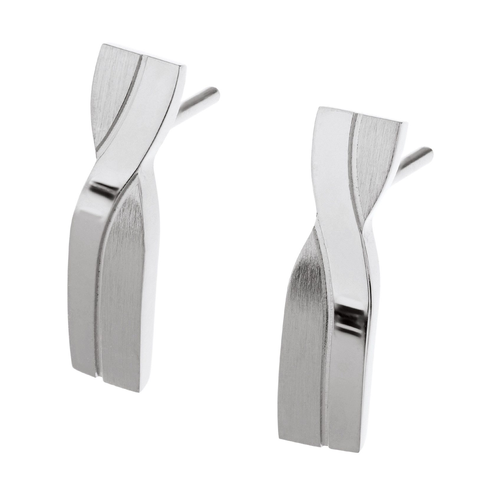 Ernstes Design Paar Ohrstecker Edelstahl matt / poliert E705