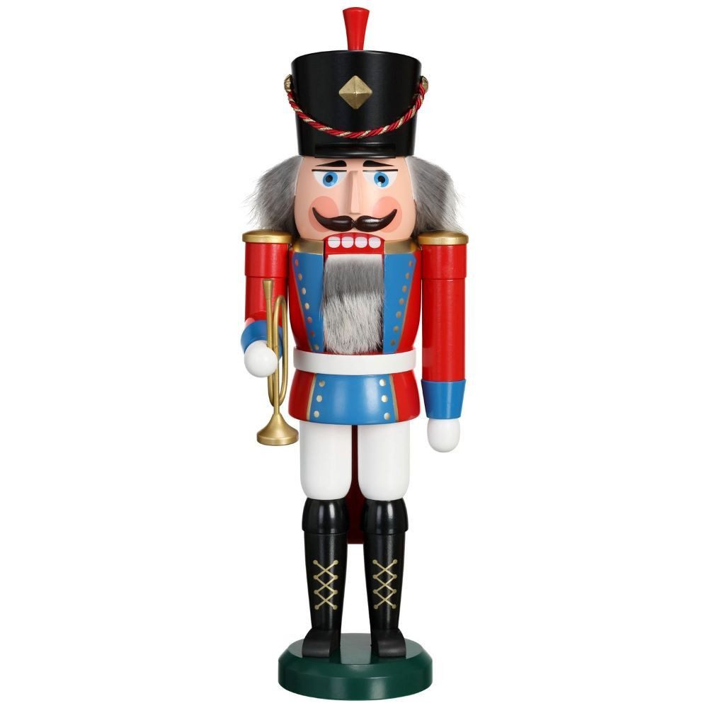 Seiffener Volkskunst Nussknacker Trompeter, 39 cm - wunderschön aus dem Erzgebirge