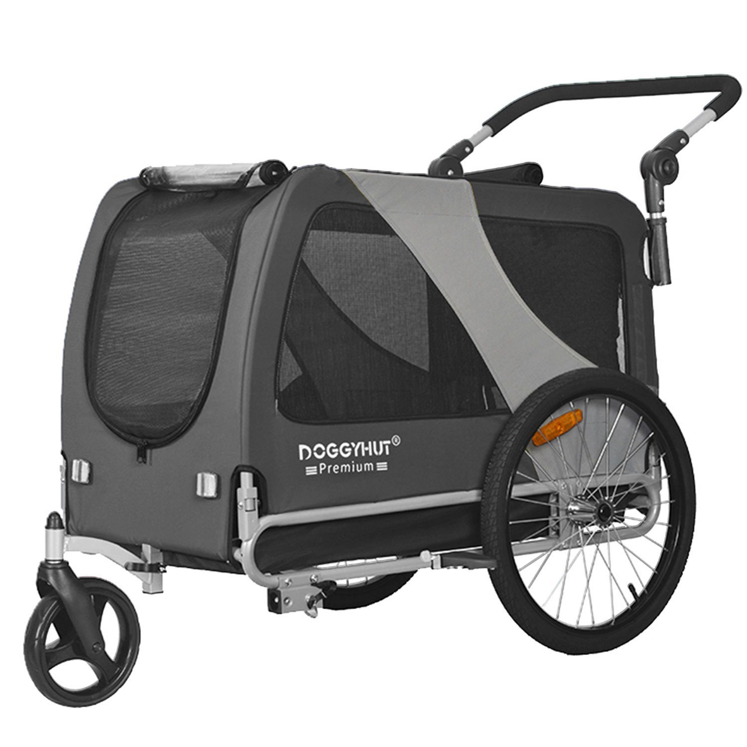 TIGGO Fahrradhundeanhänger DOGGYHUT® XL Hundefahrradanhänger & Jogger Fahrradanhänger, Geeignet für große Hunde - Maximale Schulterhöhe des Hundes: 60 cm