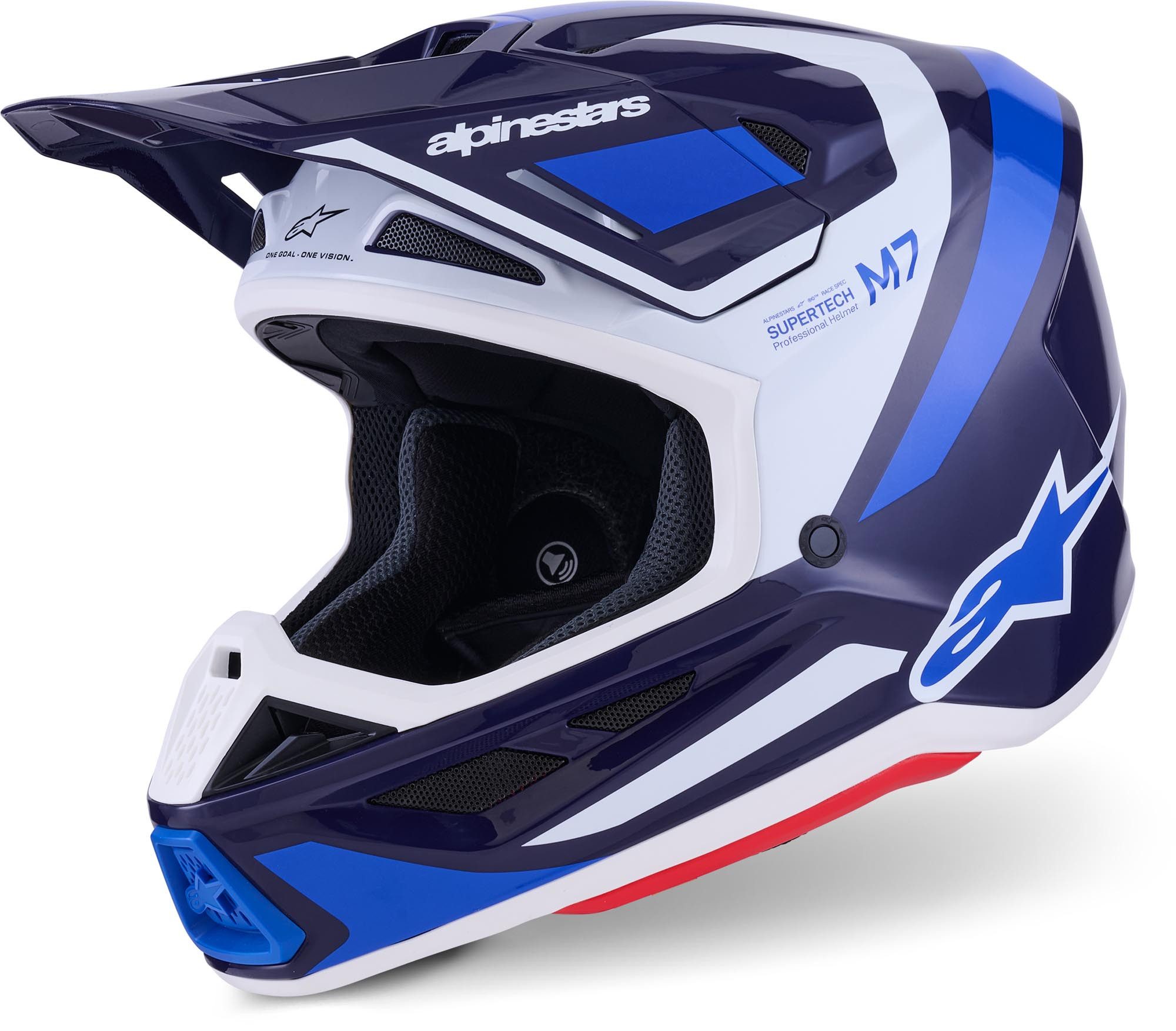 Alpinestars Motocrosshelm S-M7 Rise Motocross Helm, vorbereitet für Kommunikationssystem