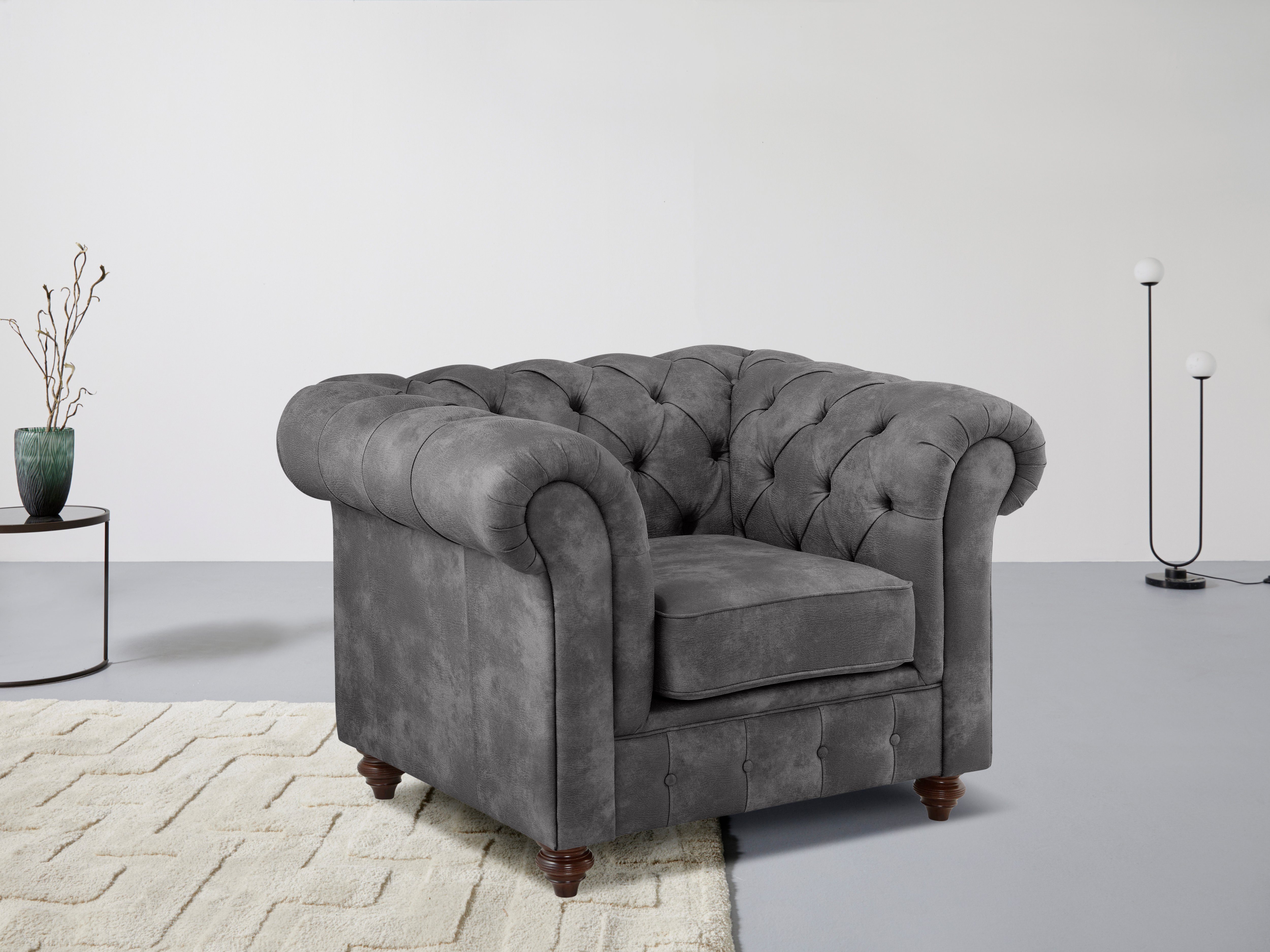 Home affaire Sessel Chesterfield B/T/H: 105/69/74 günstig online kaufen