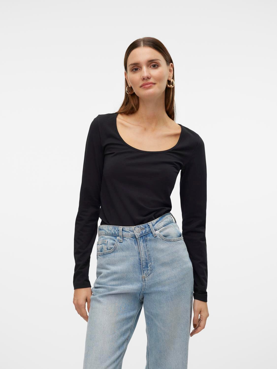Vero Moda Langarmshirt VMLULU LS U-NECK günstig online kaufen