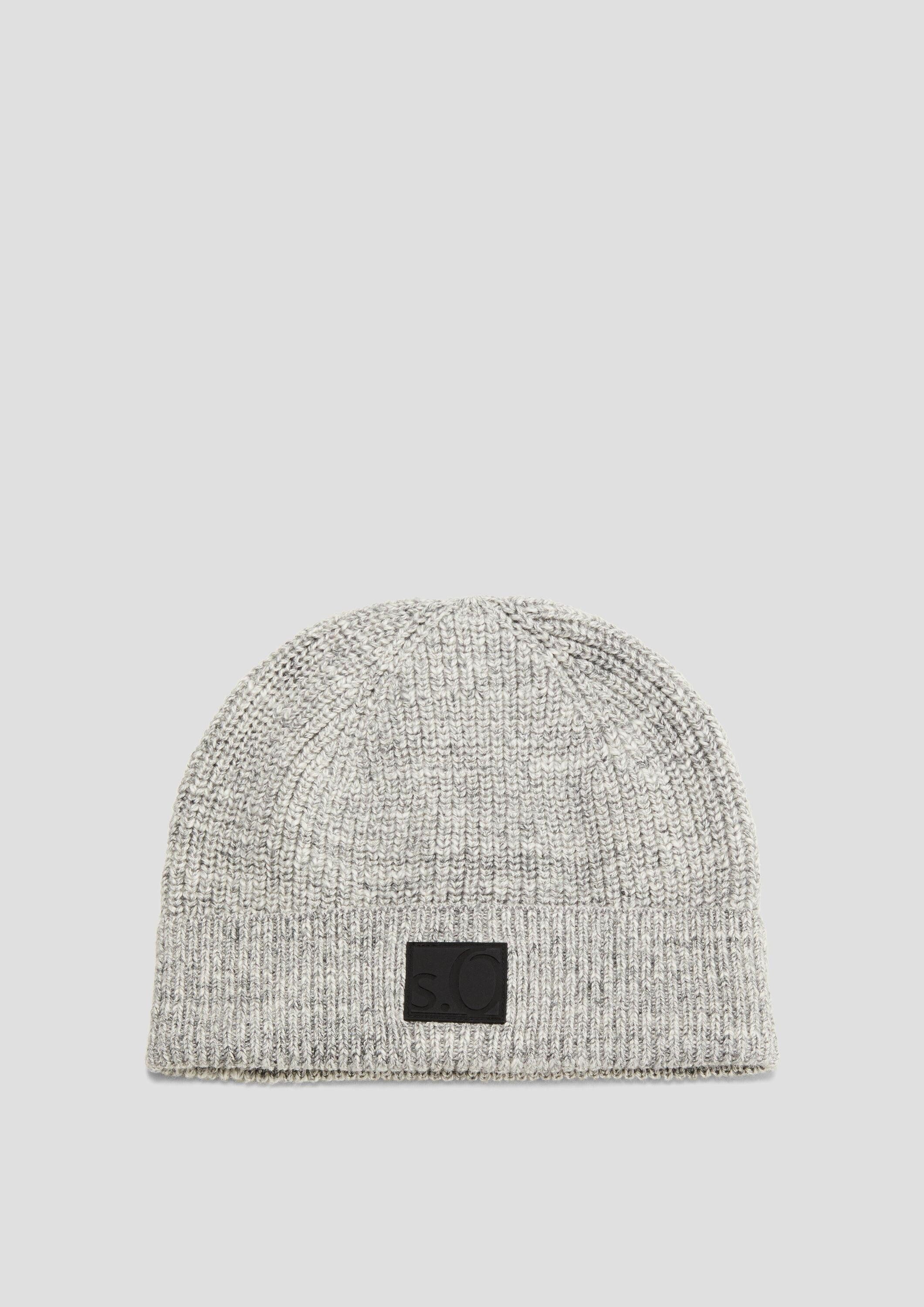 s.Oliver Strickmütze Mütze Strickmütze mit Umschlag