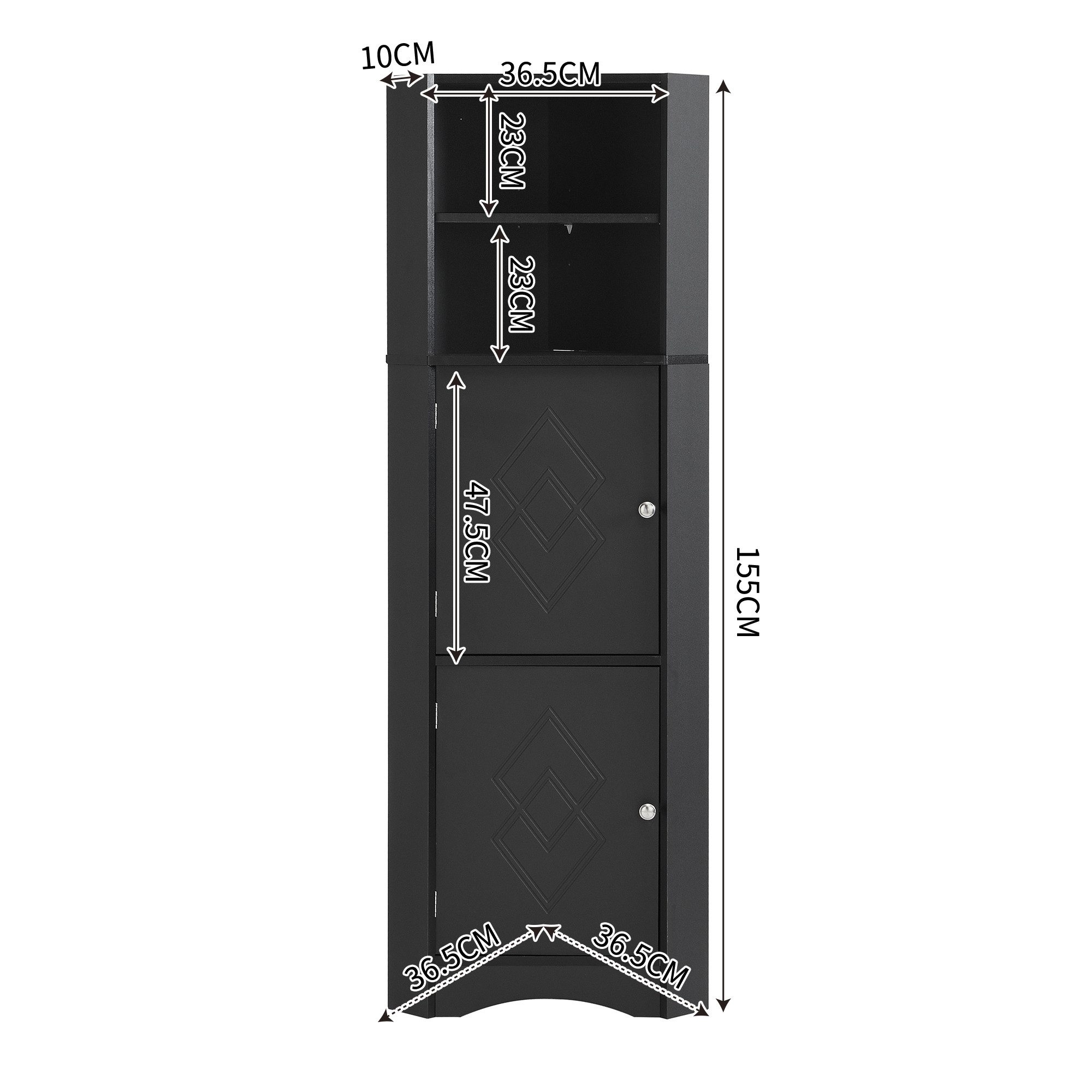 BBWL Eckschrank Moderner Bad-Eckschrank 36,5x36,5x155 cm günstig online kaufen