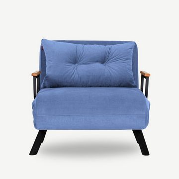 Skye Decor Sofa FTN2324, Blau, Schlafsofas, Rahmen: 100% Metall