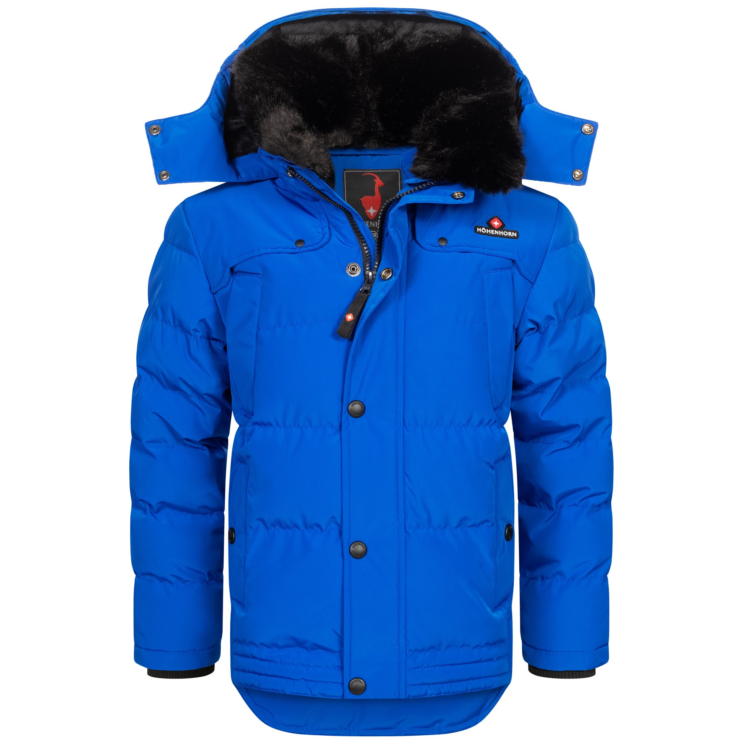 Höhenhorn Winterjacke Bergoo Kinder Winter Jacke Jungen Quilted Steppjacke Gefüttert abnehmbarer Kunstfellkragen, weiche Microfleece Innenseite