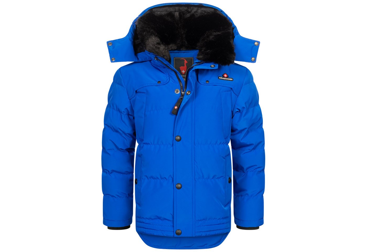 Höhenhorn Winterjacke Bergoo Kinder Winter Jacke Jungen Quilted Steppjacke Gefüttert abnehmbarer Kunstfellkragen, weiche Microfleece Innenseite